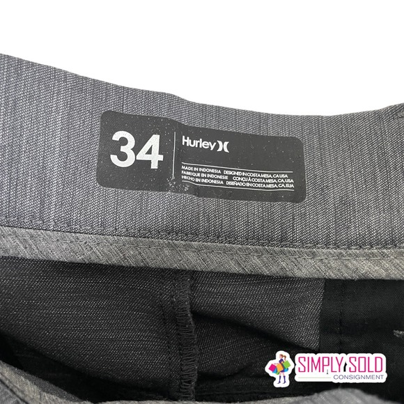 Hurley Nike Dri-Fit Men's Phantom Board Shorts Heather Gray Lightweight Sz 34 - Picture 8 of 8